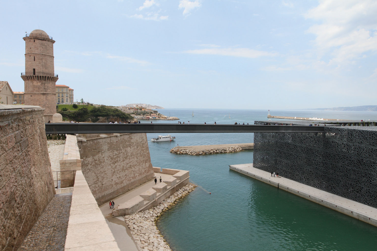 Mucem Passerelle fort Saint-Jean J4 © Mucem Agnès Mellon, Architectes Rudy Ricciotti et Roland Carta