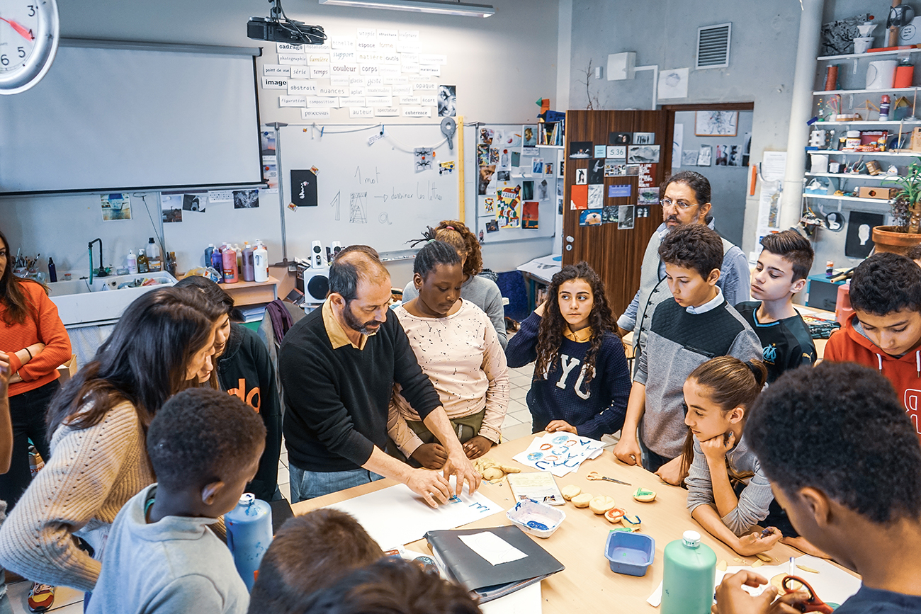Séance de travail, F. Tropa College Louis Armand © Mucem, Julie Cohen