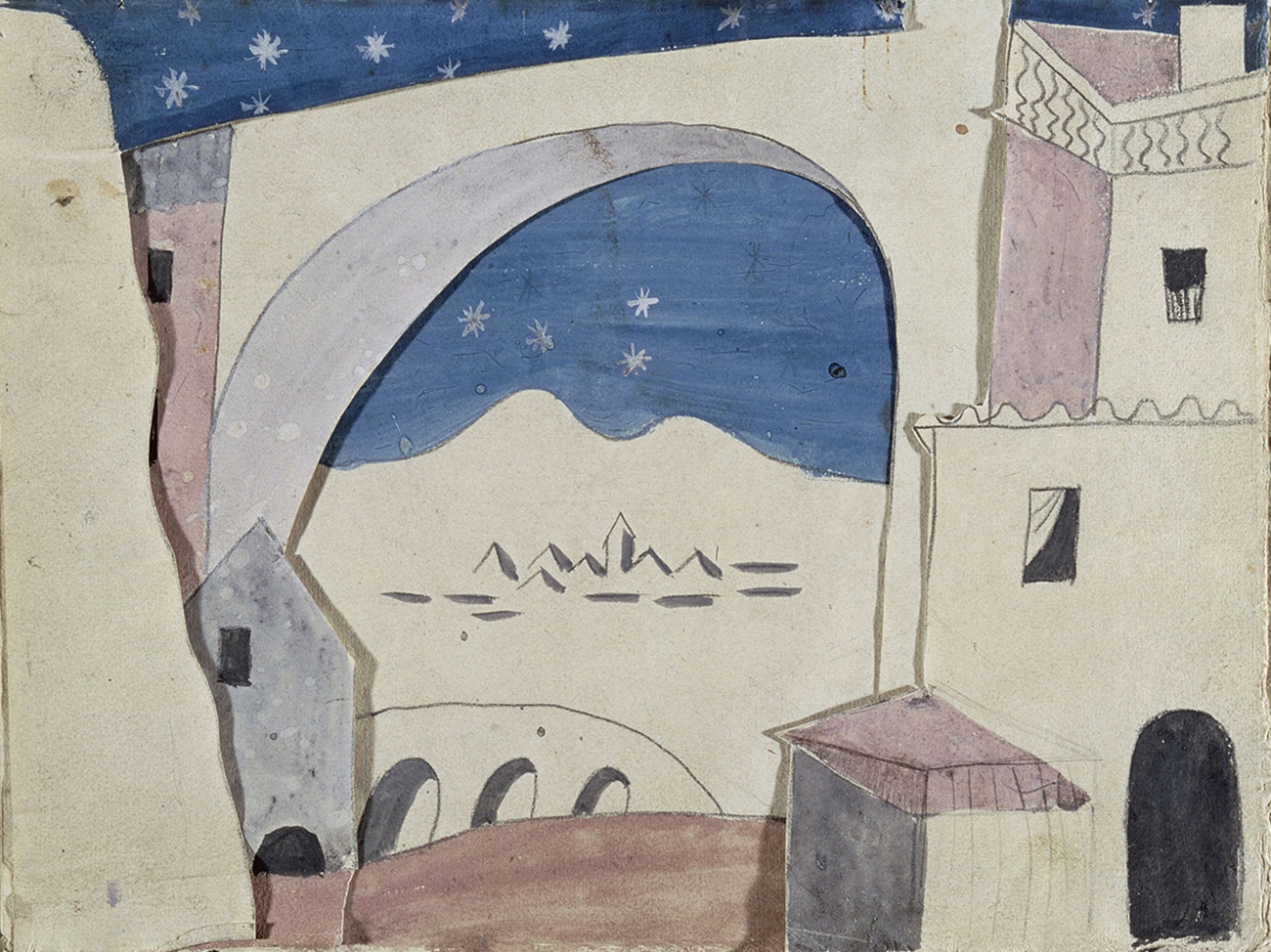 Pablo Picasso maquette décor ballet Tricorne 1919 © Succession Picasso 2017 © RMN Grand Palais (Musée national Picasso Paris Herve Lewandowski