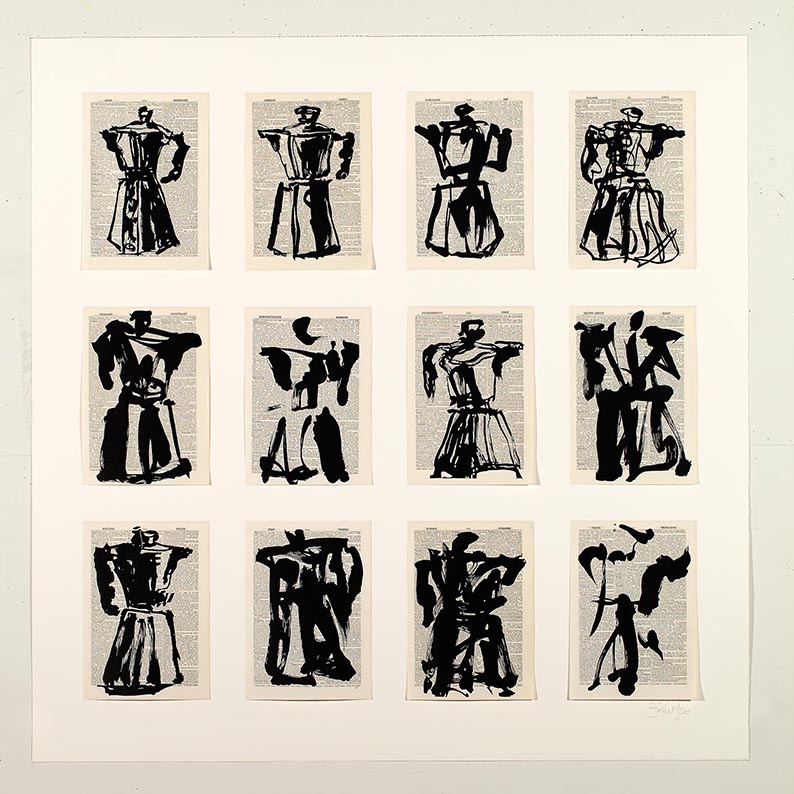 William Kentridge, universal archives, Twelve Coffee Pots, galerie Marian Goodman courtesy artiste Marian Goodman gallery © William Kentridge studio