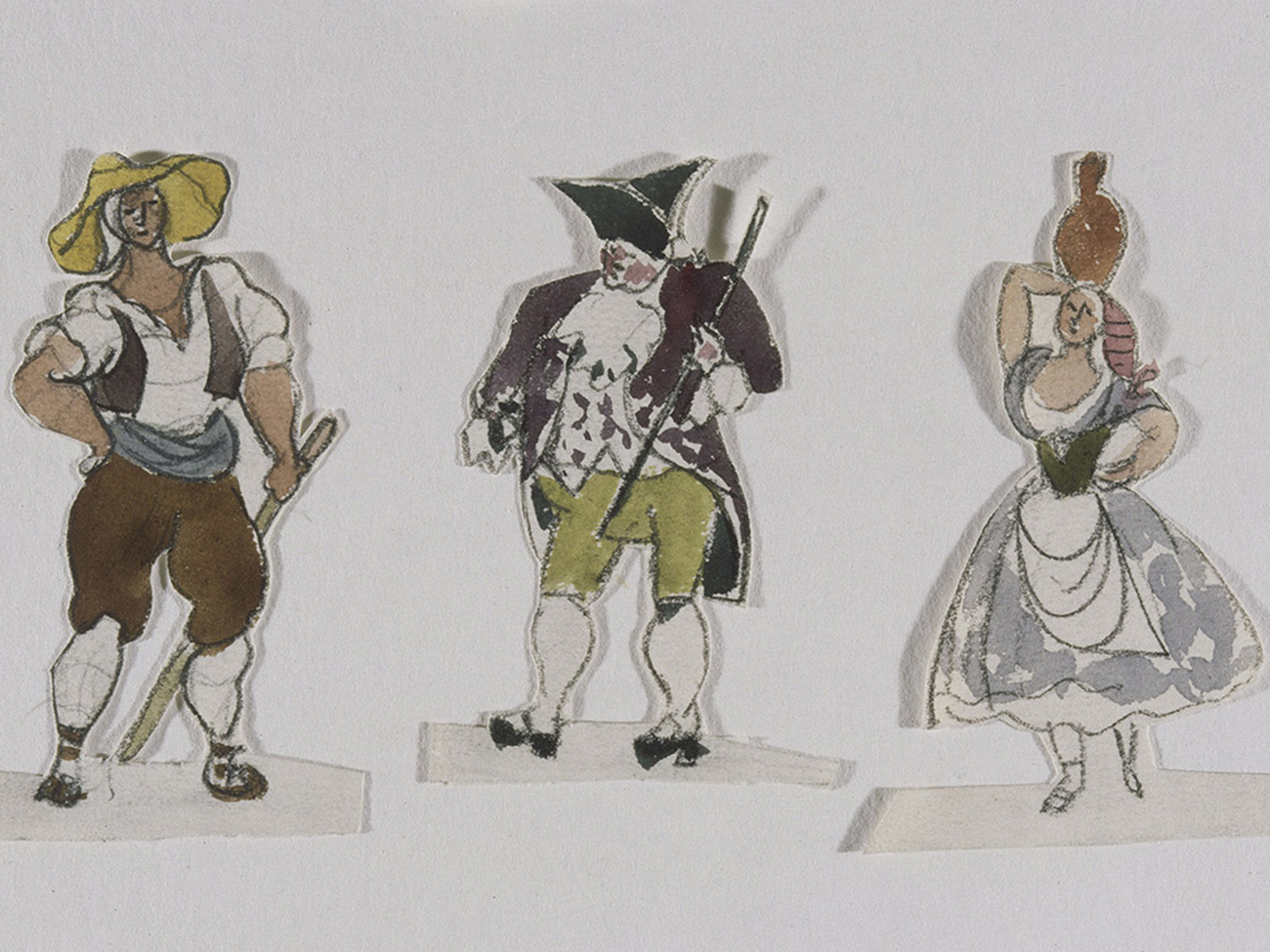 Pablo Picasso, projets de costumes pour le ballet Tricorne, 1919 © Succession Picasso 2017 © RMN Grand Palais Musée Picasso Paris
