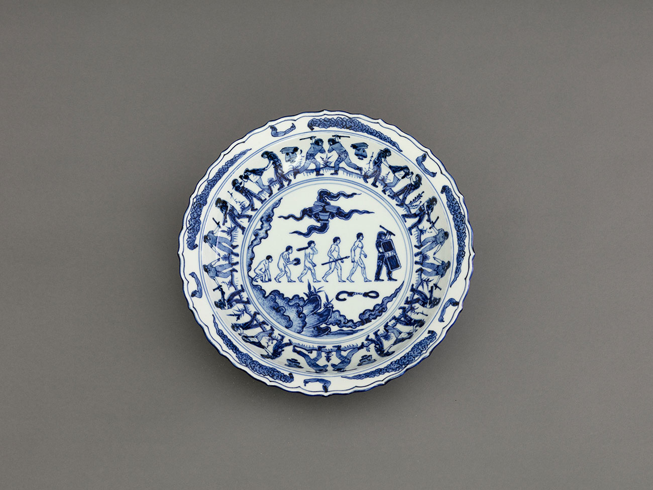 Ai Weiwei Blue and White Porcelain Plate Demonstrations 2017 © Image Courtesy Ai Weiwei studio