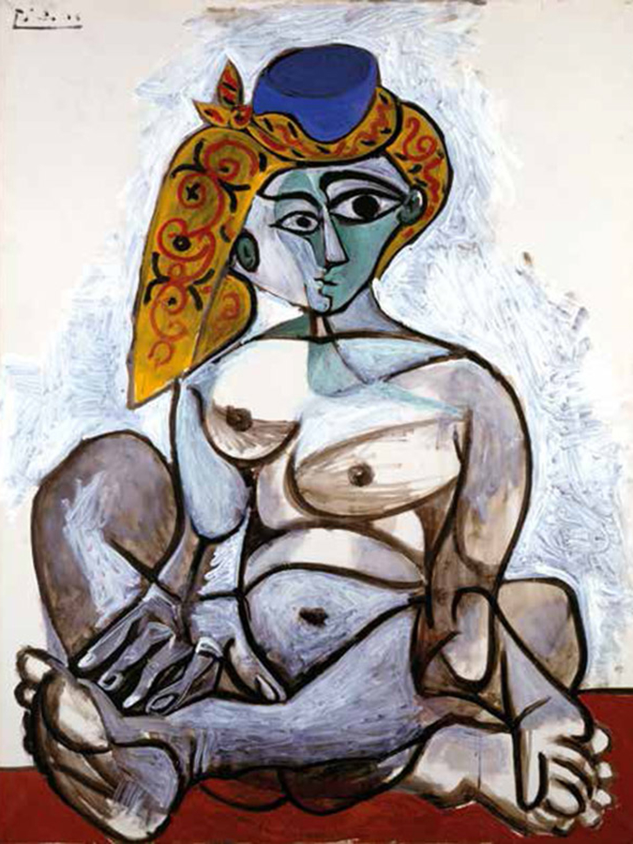 Pablo Picasso, Femme nue au bonnet turc, 1er décembre 1955. Donation Louise et Michel Leiris, 1984—Musée national d’art moderne / Centre de création industrielle—en dépôt au musée national Picasso-Paris. Photo © Centre Pompidou, MNAM-CCI, Dist. RMN-Grand