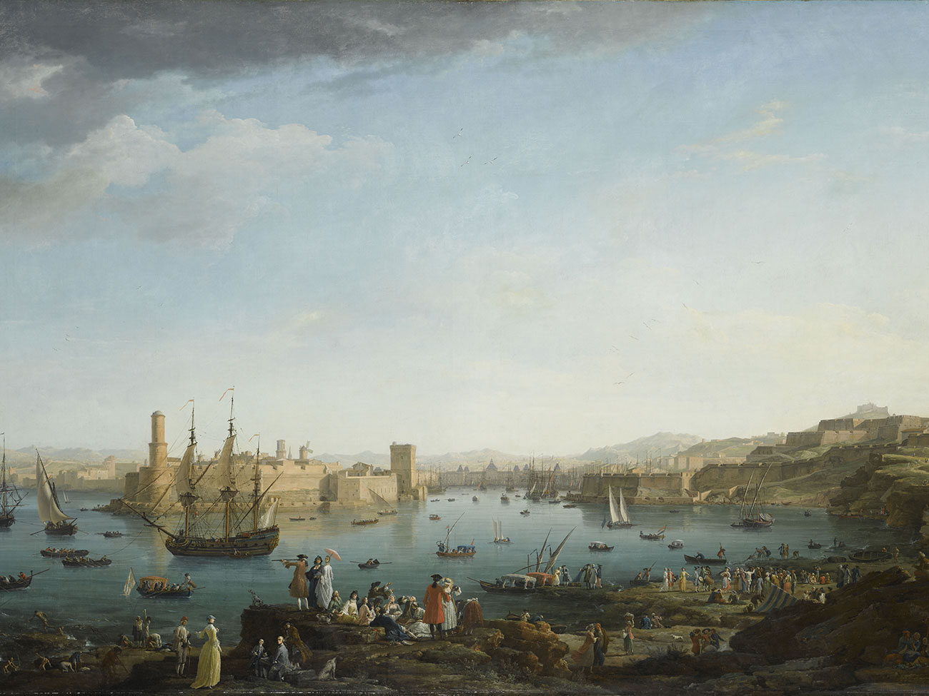 L'entrée du port de Marseille © Joseph Vernet, L'entrée du port de Marseille, Paris, musée du Louvre
