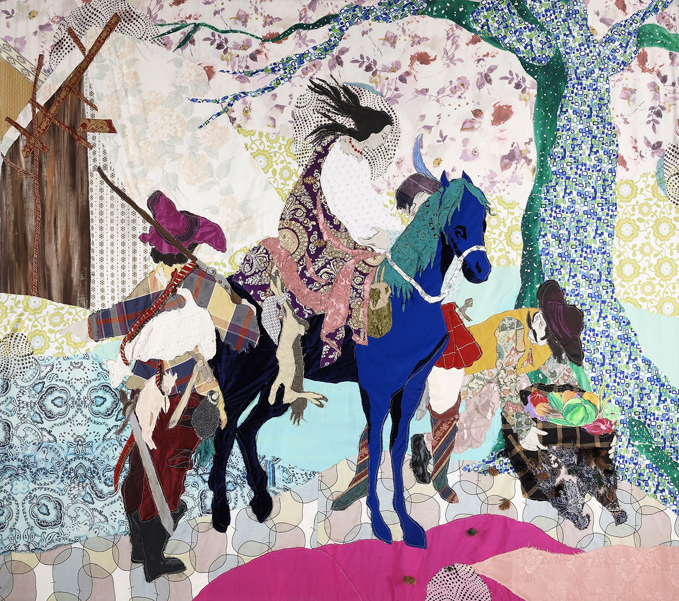 Małgorzata Mirga-Tas, Out of Egypt, Pologne, 2021, textiles, 230 x 277 cm inv. 2021.24.1, Mucem © Marianne Kuhn / Mucem