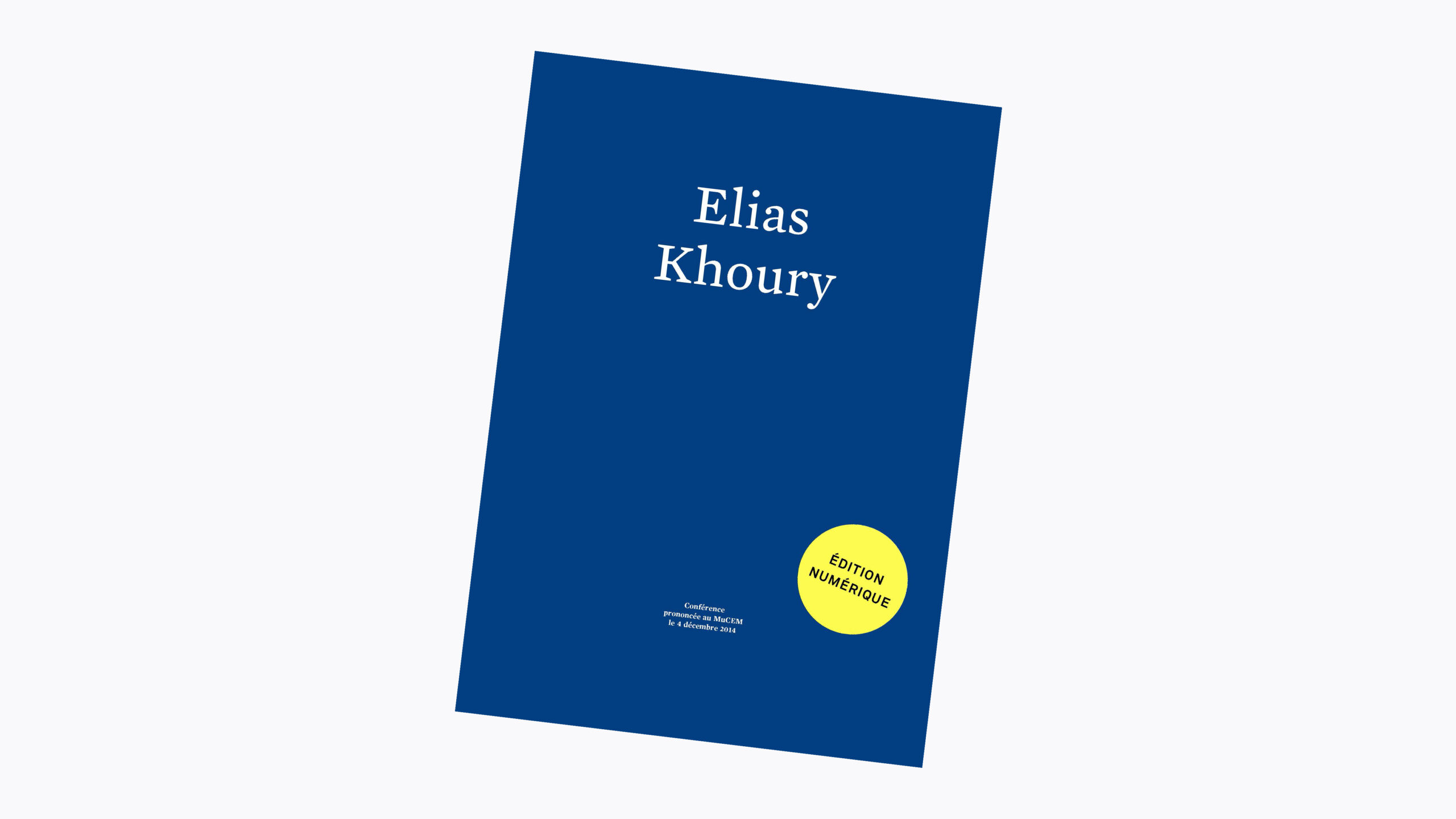 Visuel de couverture du livre de Elias Khoury