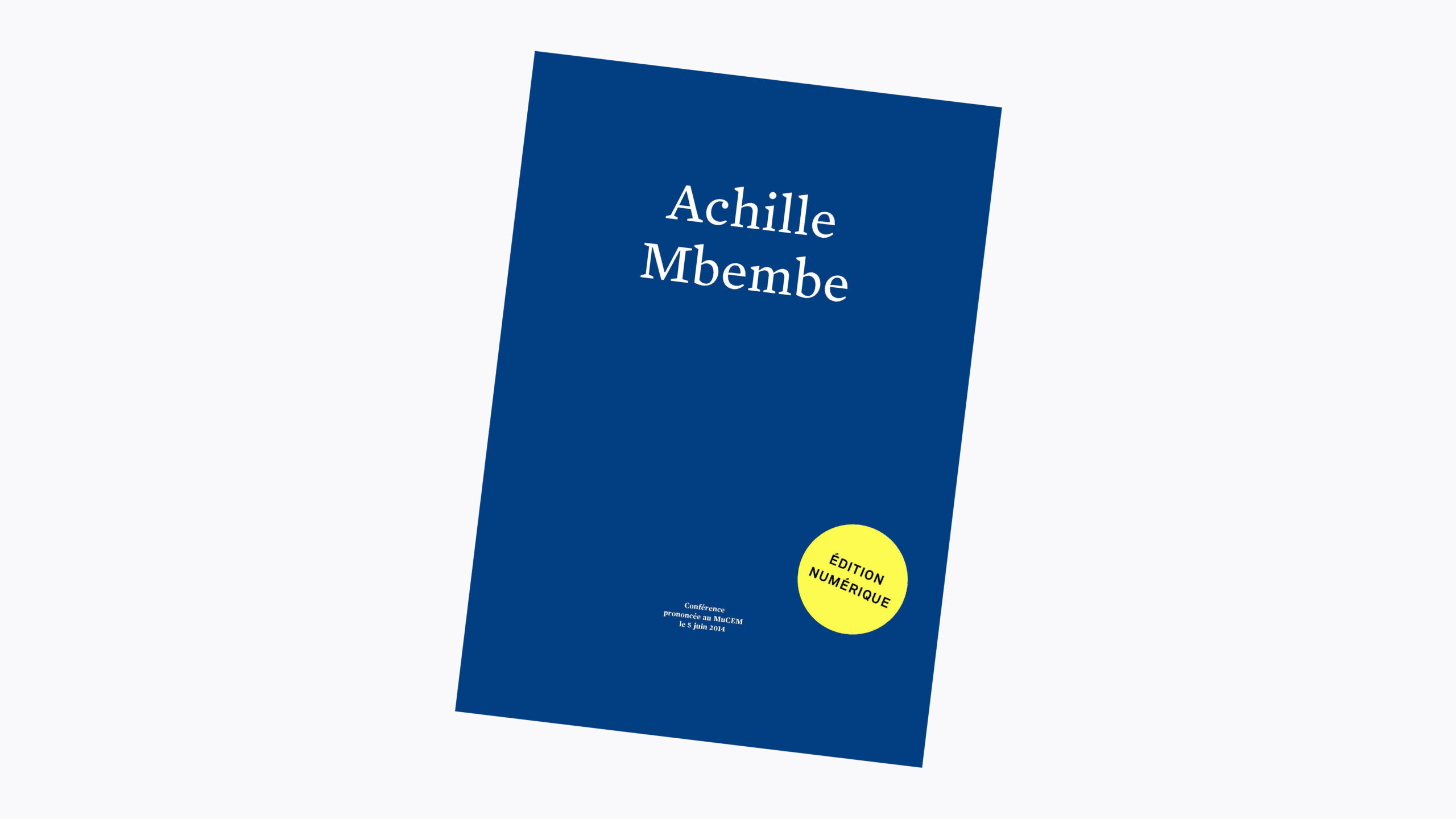 Visuel de couverture du livre de Achille Mbembé