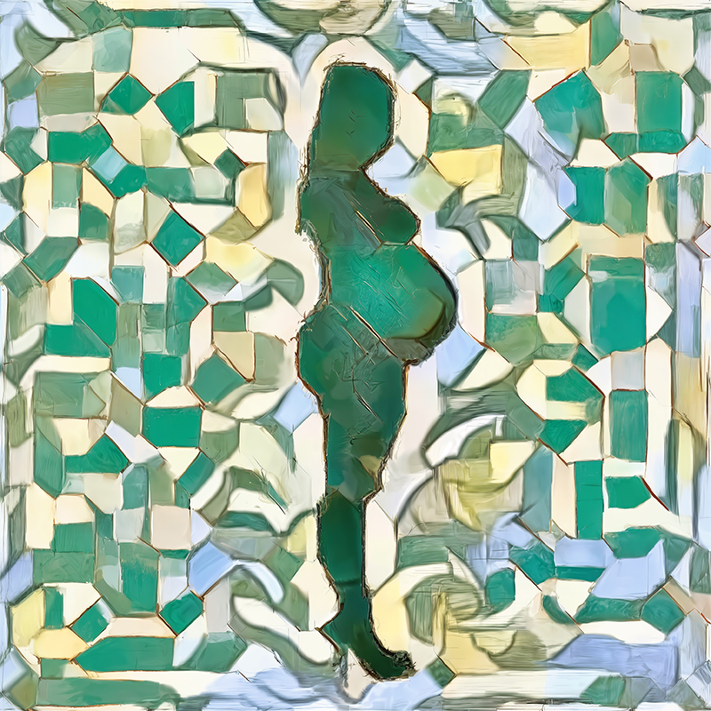 Zelij - SuperOum - Format 70x70 cm - © 2022 Fatima MAZMOUZ