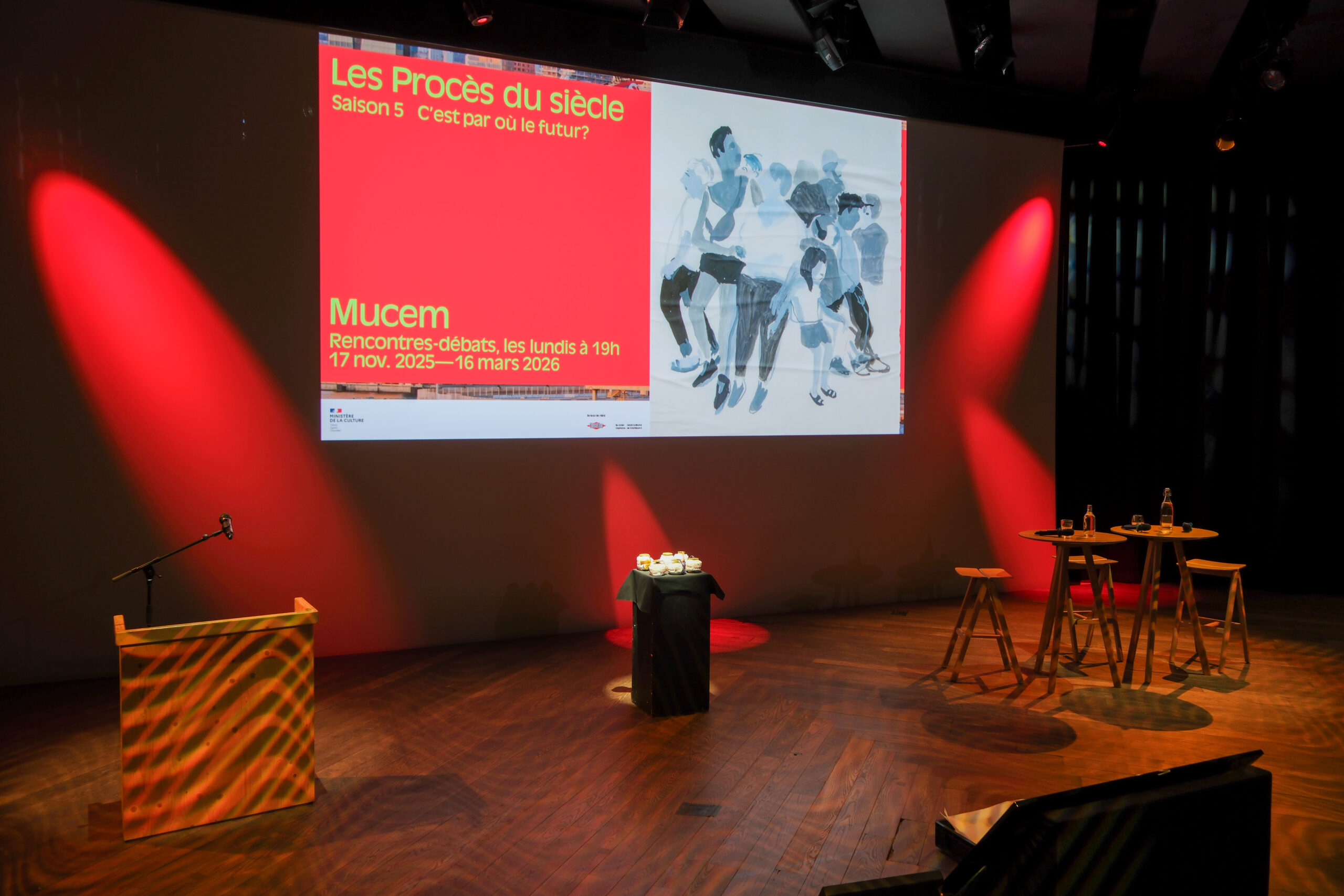 Les procès du siècle, saison 5 Illustrations © Benoit Guillaume / Mucem, photo © Adèle Mélice-Dodart