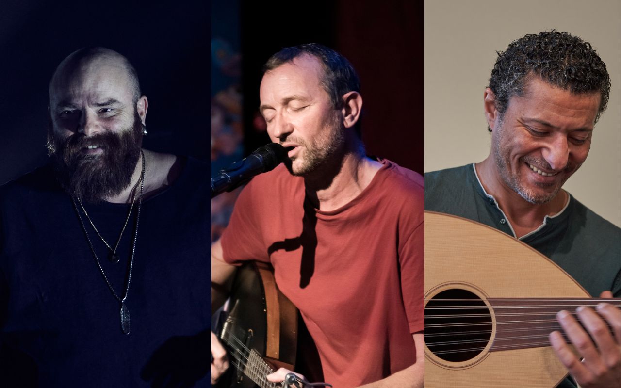 Thomas de Pourquery © Nicolas Friess, Sam Karpienia © Jean de Peña, Tarek Abdallah © Alain van Hille